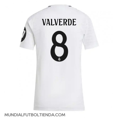 Camiseta Real Madrid Federico Valverde #8 Primera Equipación Replica 2024-25 para mujer mangas cortas